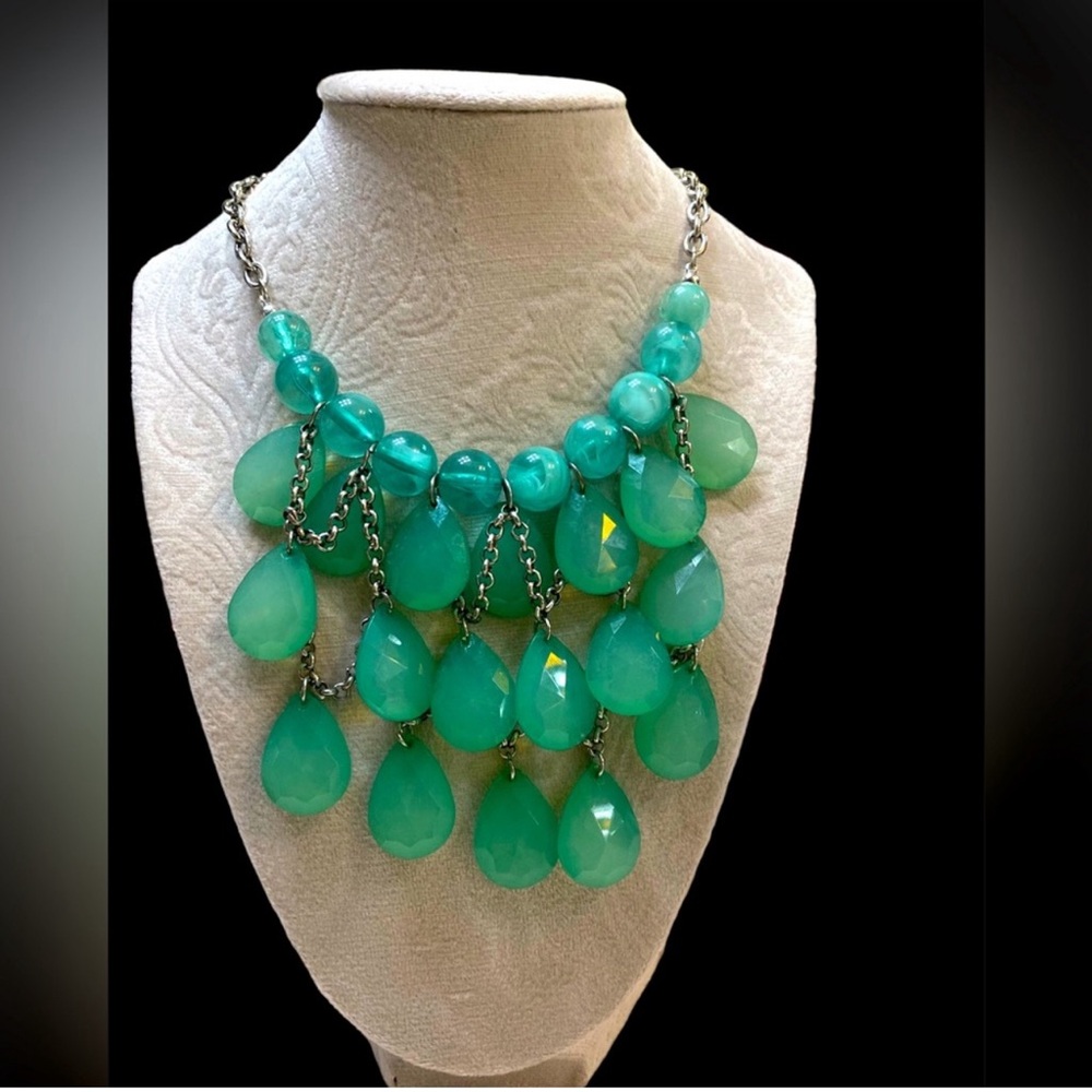 Bebe Chic Turquoise Statement Necklace - image 1